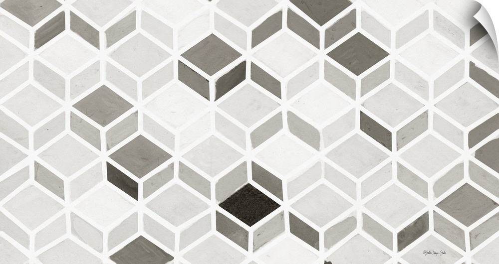 White And Gray Pattern