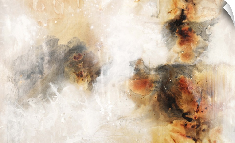 Contemporary abstract painting using earthy warm tones.