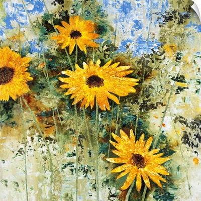 Antiqued Sunflowers