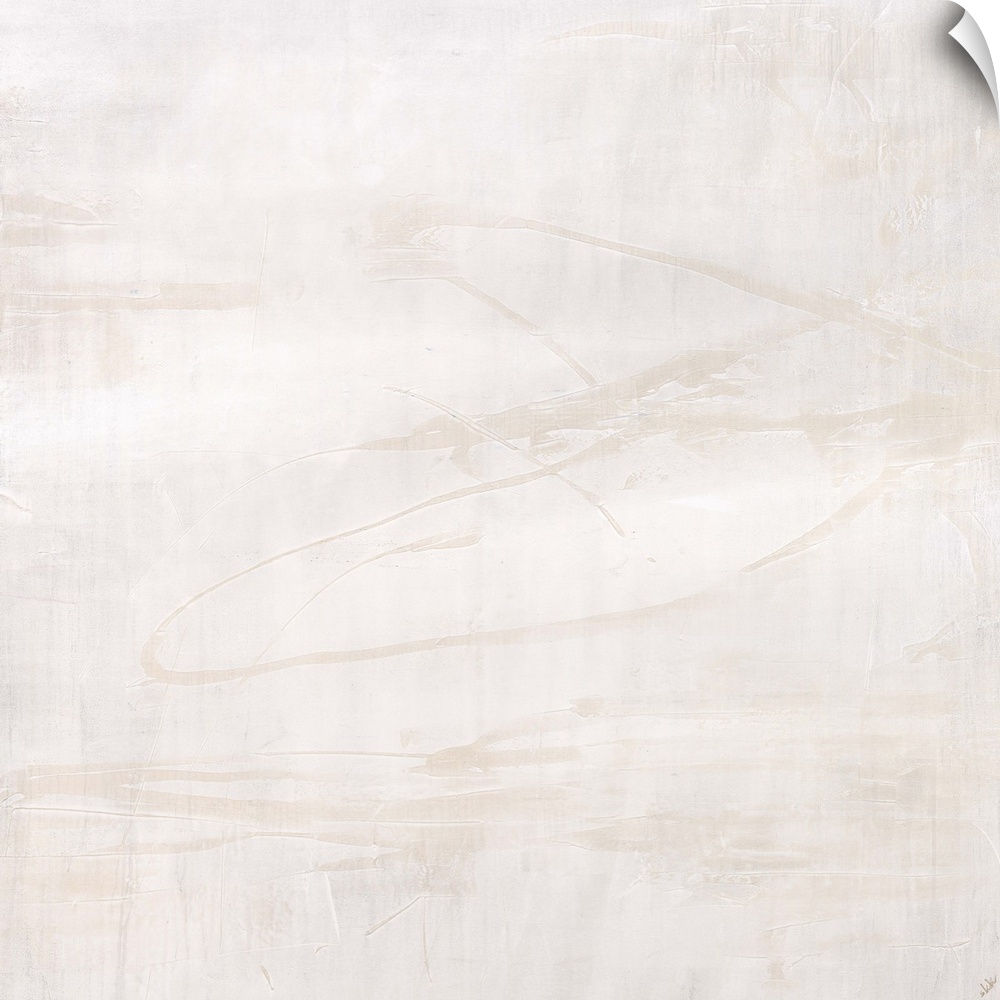 Contemporary abstract artwork in white with subtle shifts in color.