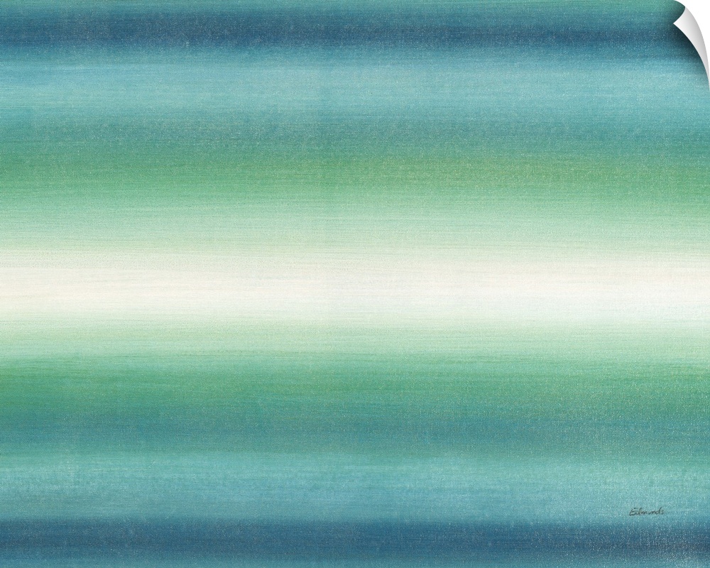 Contemporary abstract painting of a green colorfield.