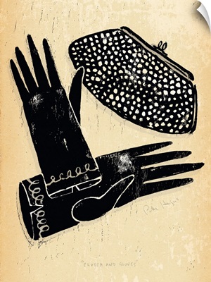 1940's Clutch and Gloves