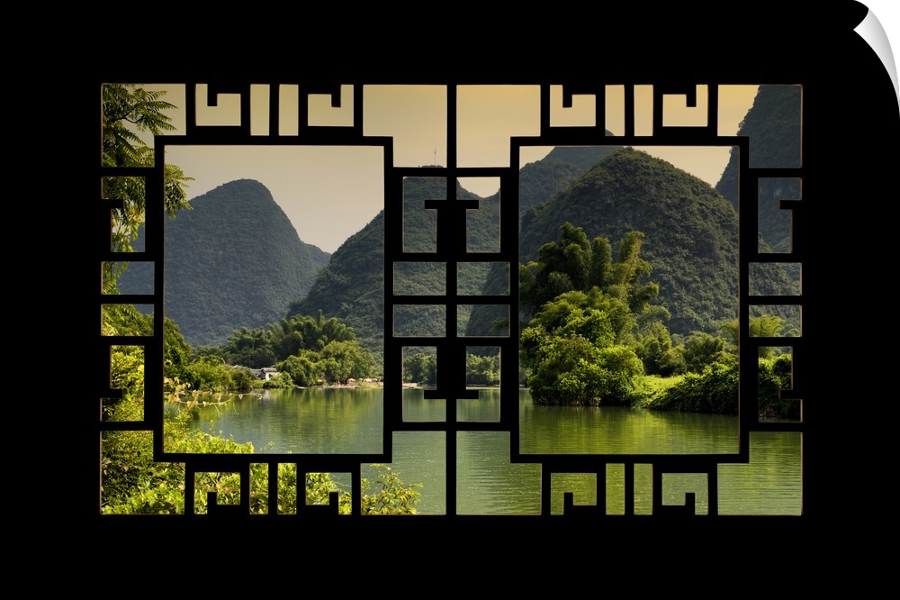 Asian Window, Yangshuo Li River, China 10MKm2 Collection.