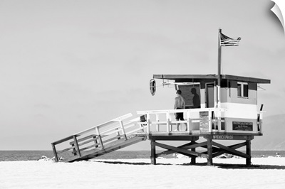 Black And White California Collection - Venice Beach Lifeguard Tower