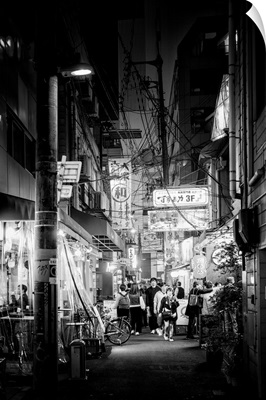 Black And White Japan Collection - Night Street Scene II