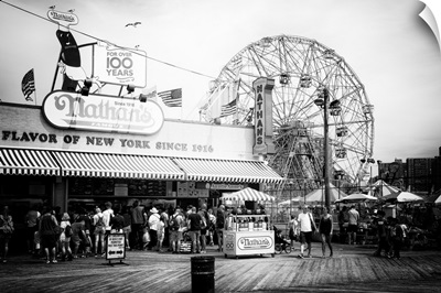 Black And White Manhattan Collection - Boardwalk Coney Island