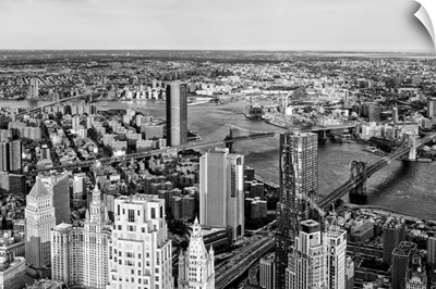 Black And White Manhattan Collection - New York Sky View I