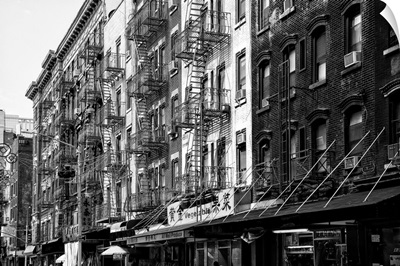 Black And White Manhattan Collection - NYC Chinatown Buildings