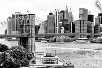 Black And White Manhattan Collection - The Brooklyn Bridge