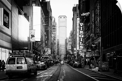 Black And White Manhattan Collection - Times Square At Nightfall