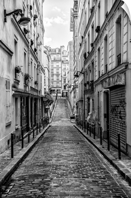 Black And White Montmartre Collection - Montmartre Street View