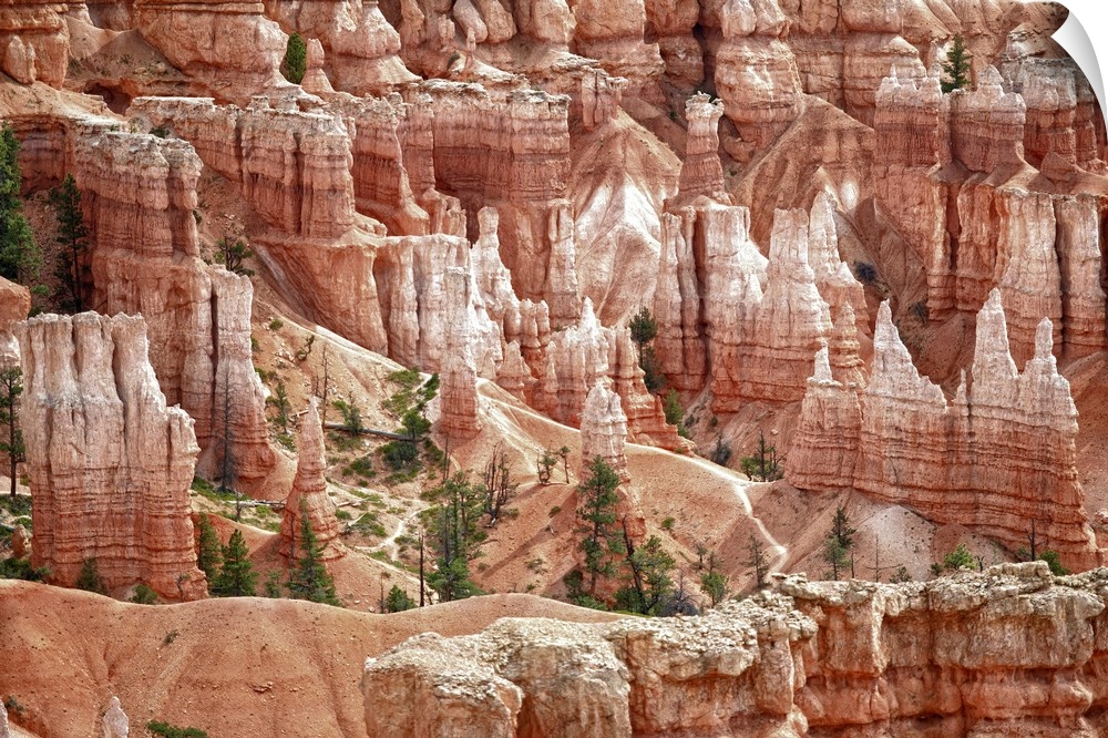 Detail of the sedimentary striations found in the hoodoos of Bryce Canyon.