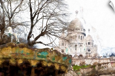 Carousel Montmartre, Paris Painting Series