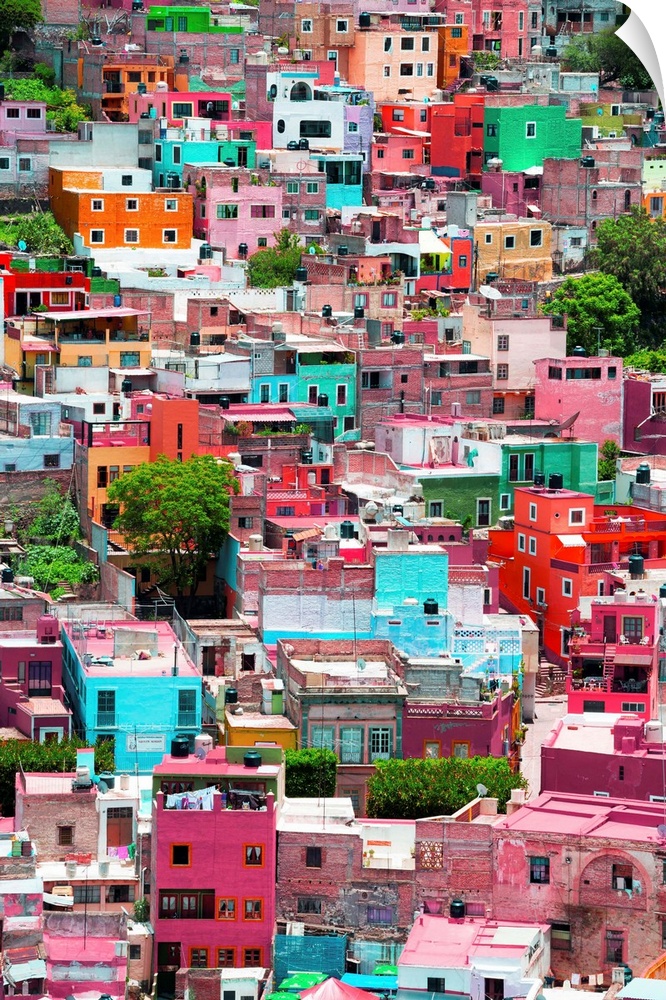 Warm cityscape photograph of Guanajuato, Mexico. From the Viva Mexico Collection.