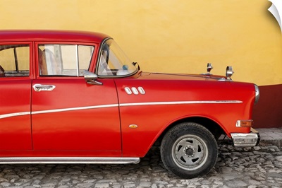 Cuba Fuerte Collection - Close-up of Retro Red Car