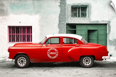Cuba Fuerte Collection - Red Pontiac 1953 Original Classic Car