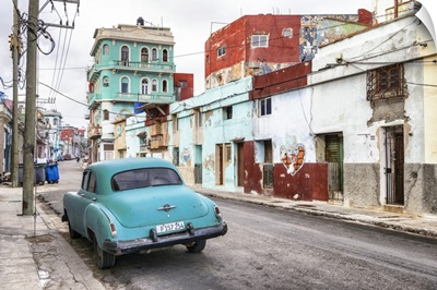 Cuba Fuerte Collection - Turquoise Classic Car in Havana