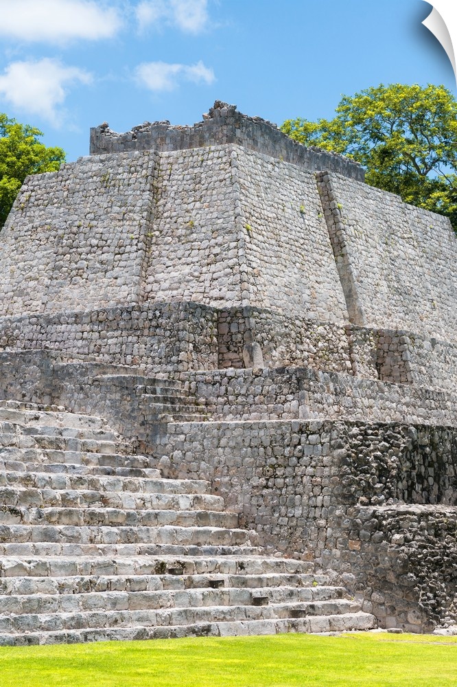 Photograph from Edzna, archaeological site of the Mayan Ruins, Mexico. From the Viva Mexico Collection.