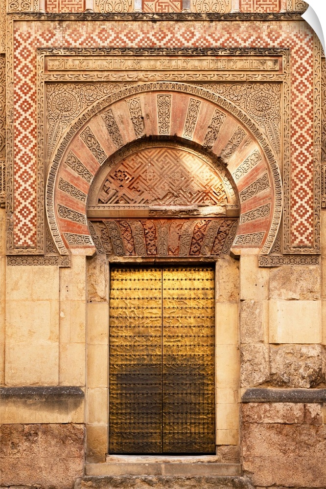 It's a golden door of the famous Mosque-Cathedral of Cordoba in Spain.