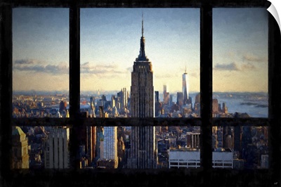 Manhattan View from the Window, NYC Painting Series