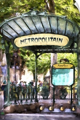Metropolitain Abbesses Montmartre, Paris Painting Series