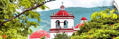 Mexican Red and White Church