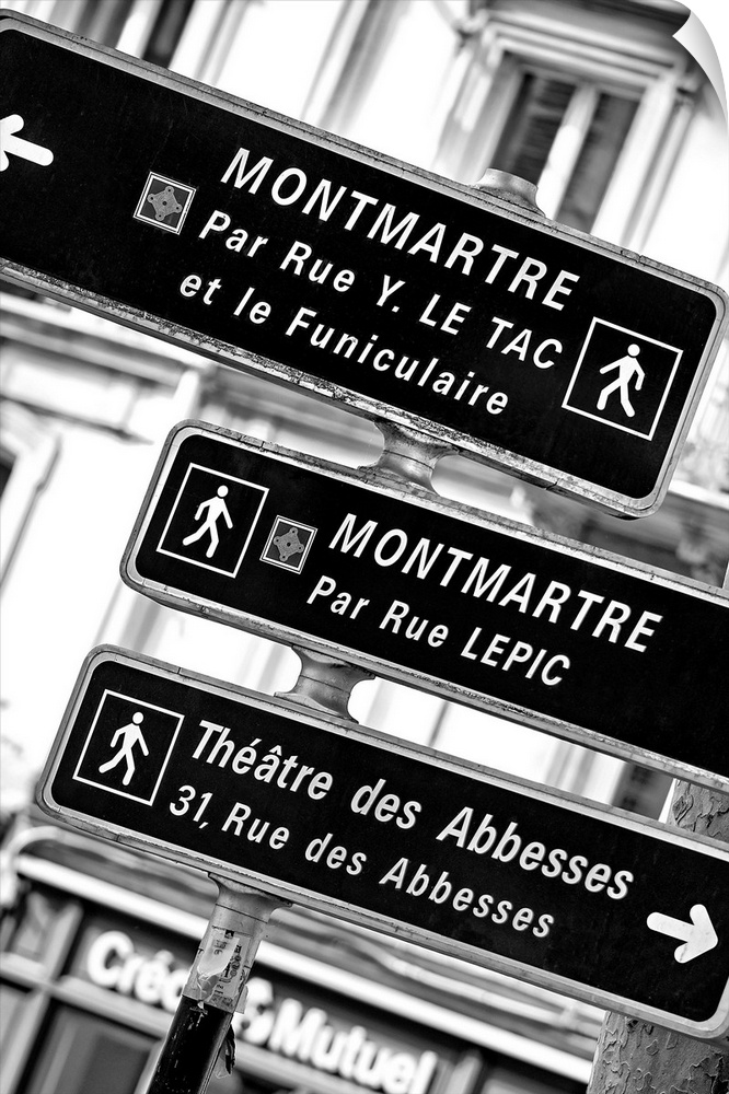 Photograph of a Parisian street sign post.