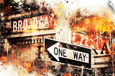 NYC Watercolor Collection - Broadway One Way