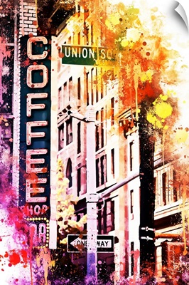 NYC Watercolor Collection - Coffee Shop Union SQ