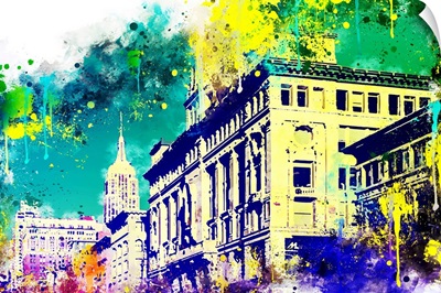 NYC Watercolor Collection - Green Sky