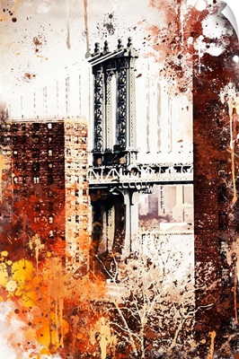 NYC Watercolor Collection - Manhattan Bridge
