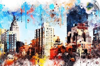 NYC Watercolor Collection - Manhattan Buildings