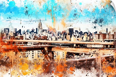 NYC Watercolor Collection - Manhattan View III