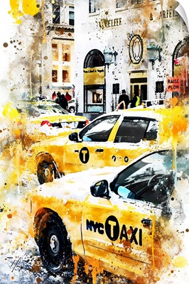 NYC Watercolor Collection - New York Taxis