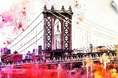 NYC Watercolor Collection - The Manhattan Bridge III