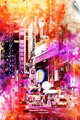 NYC Watercolor Collection - Times Square by Night