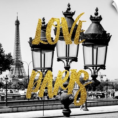 Parisian Lamppost, Love Paris