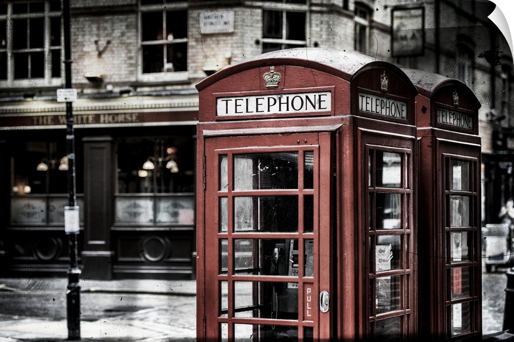 Fine art photograph of an iconic red phone booth in London, England.