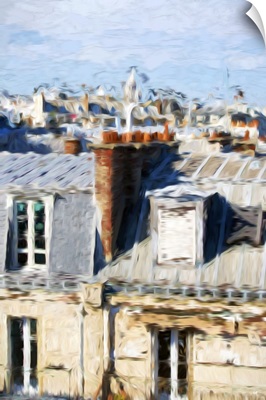 Rooftops of Paris II, Oil Painting Series
