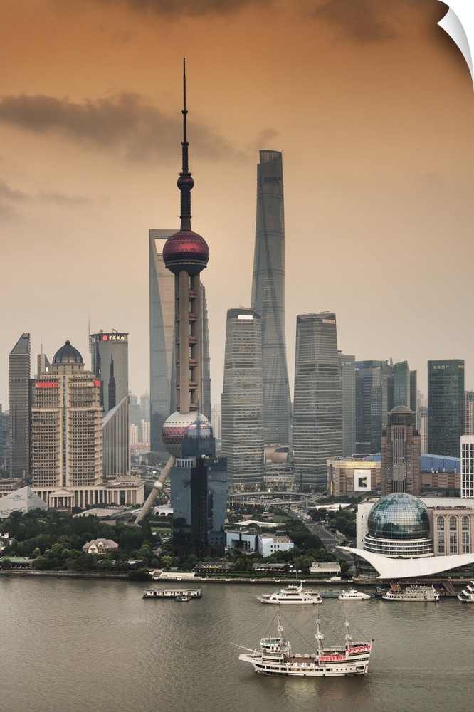 Shanghai Skyline with Oriental Pearl Tower, China 10MKm2 Collection.