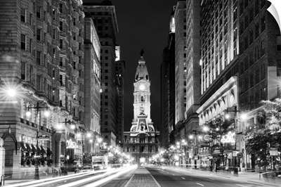 The City Hall and Avenue of the Arts by Night, Philadelphia