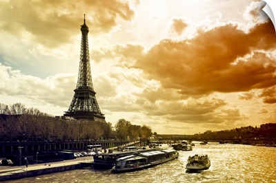 The Eiffel Tower at Sunset, Paris