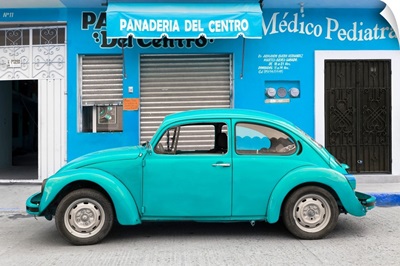 Turquoise Volkswagen Beetle Car