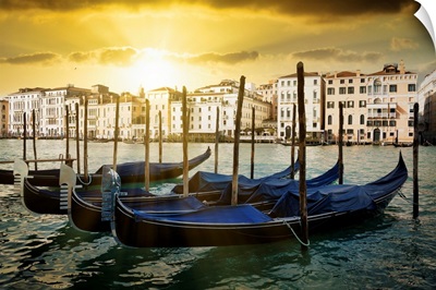 Venetian Sunlight - Evening Gondolas