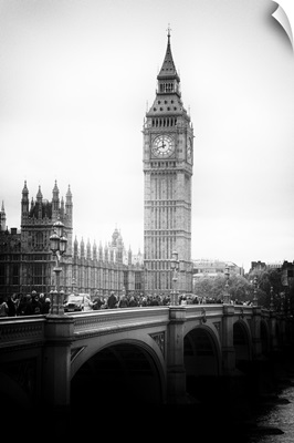 View of Big Ben from across the Westminster Bridge, London