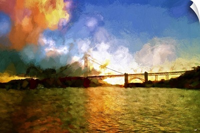 Watercolor Golden Gate Bridge II, San Francisco Painting Series