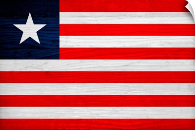 Wood Liberia Flag, Flags Of The World Series