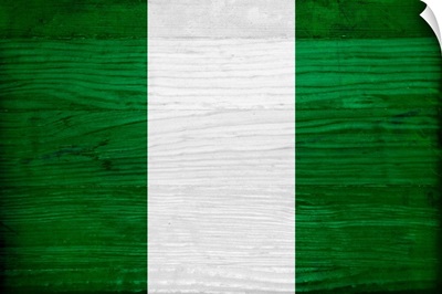 Wood Nigeria Flag, Flags Of The World Series