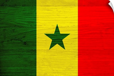 Wood Senegal Flag, Flags Of The World Series