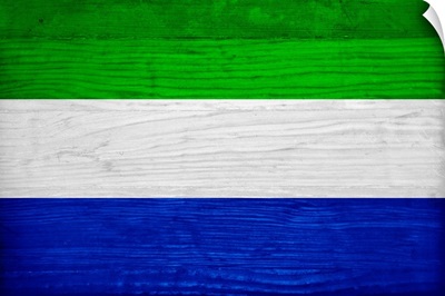 Wood Sierra Leone Flag, Flags Of The World Series